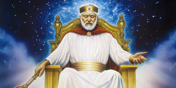 Yésus Kristus Raja Kerajaané Gusti Allah lungguh ing takhta