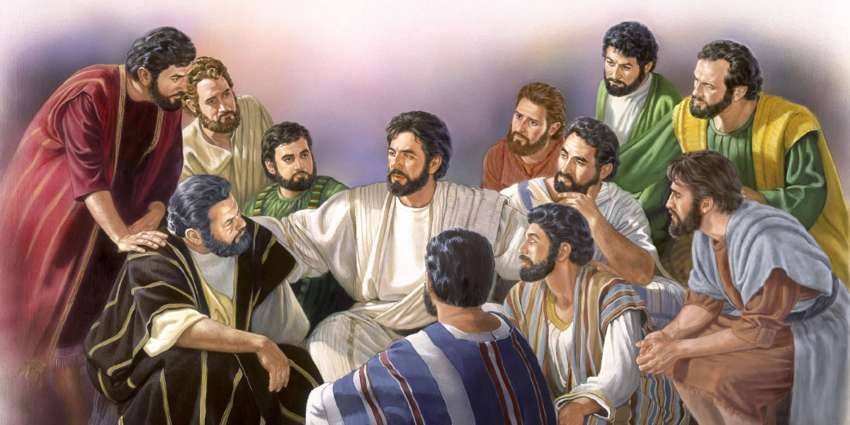 Yésus ing ruang ndhuwur karo 11 rasulé