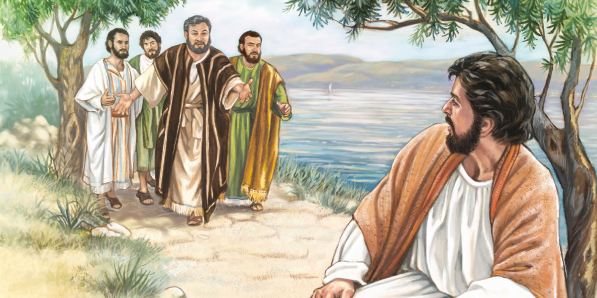 Pétrus, Andréas, Yohanes, lan Yakobus nemokké Yésus