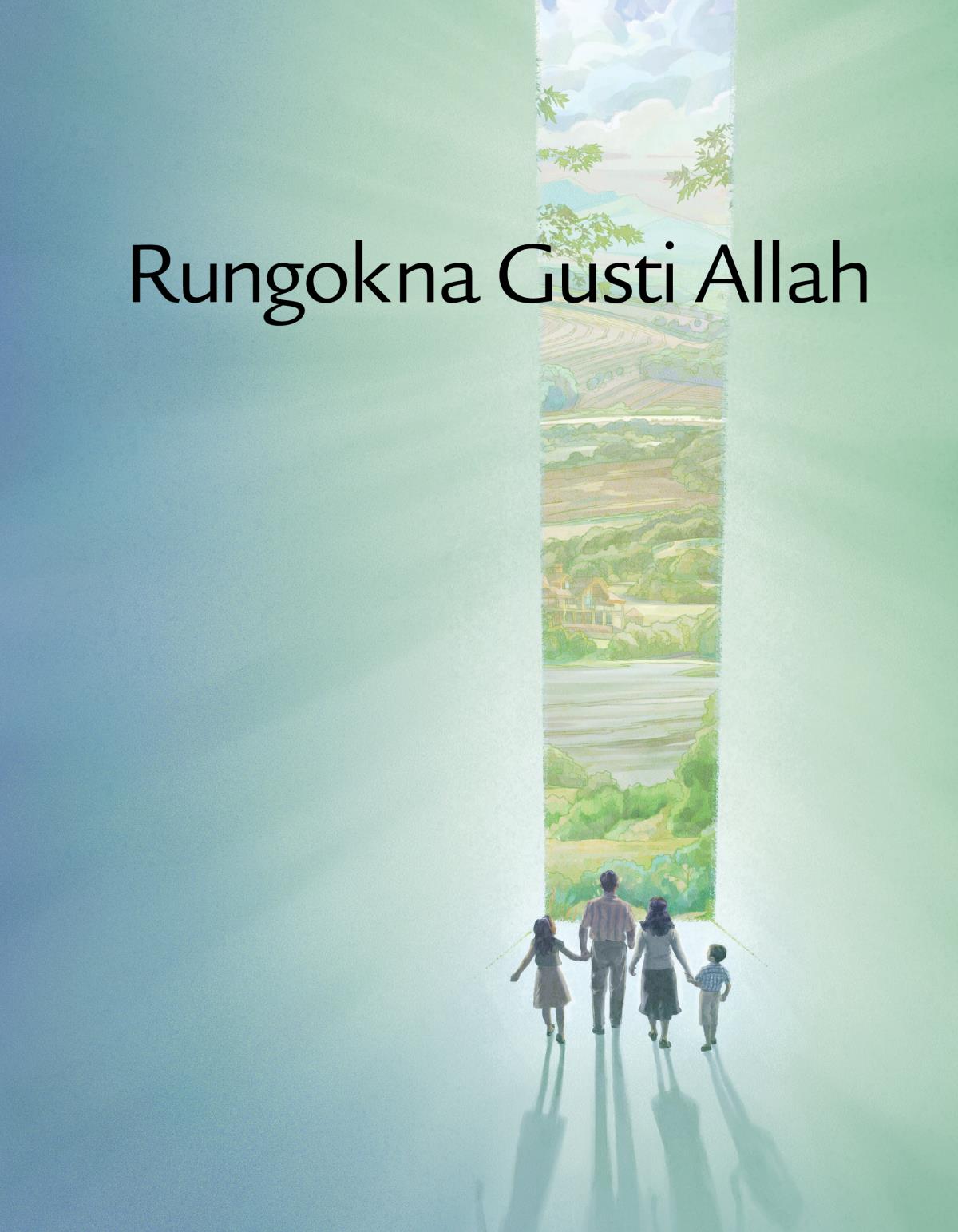 Kaca ngarep dhéwé brosur Rungokna Gusti Allah