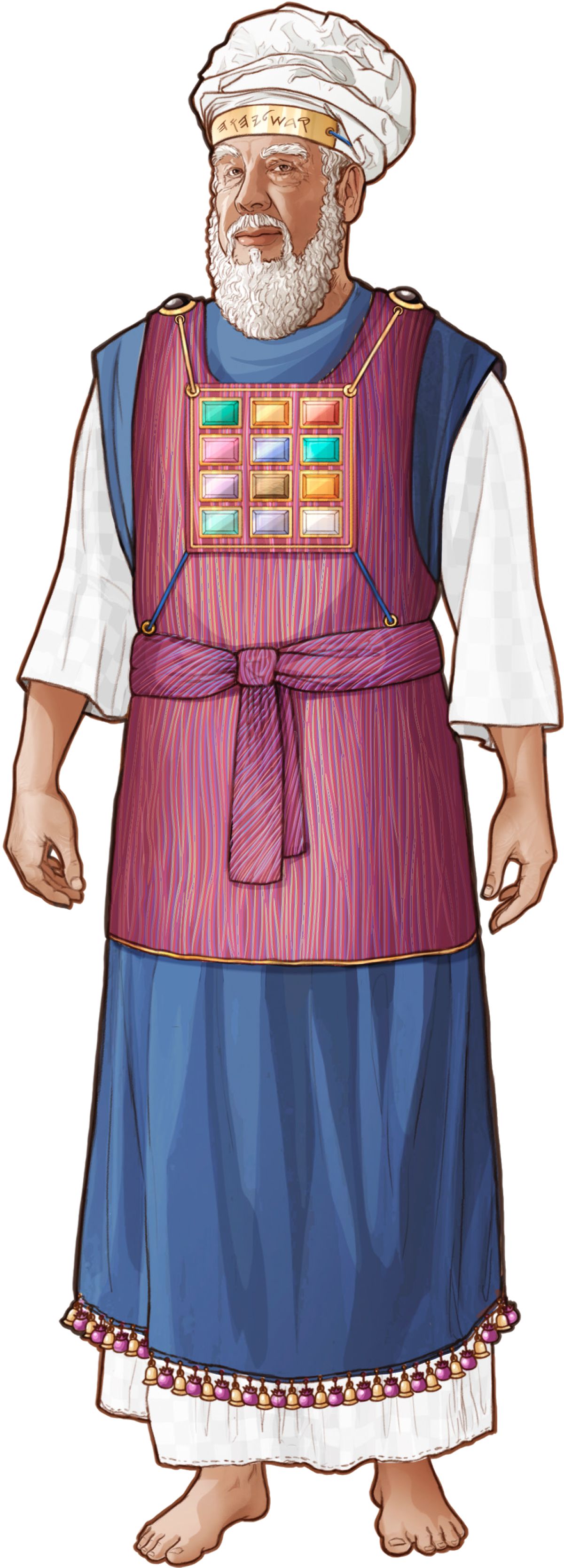 Imam agung ing Israèl nganggo jubah imam