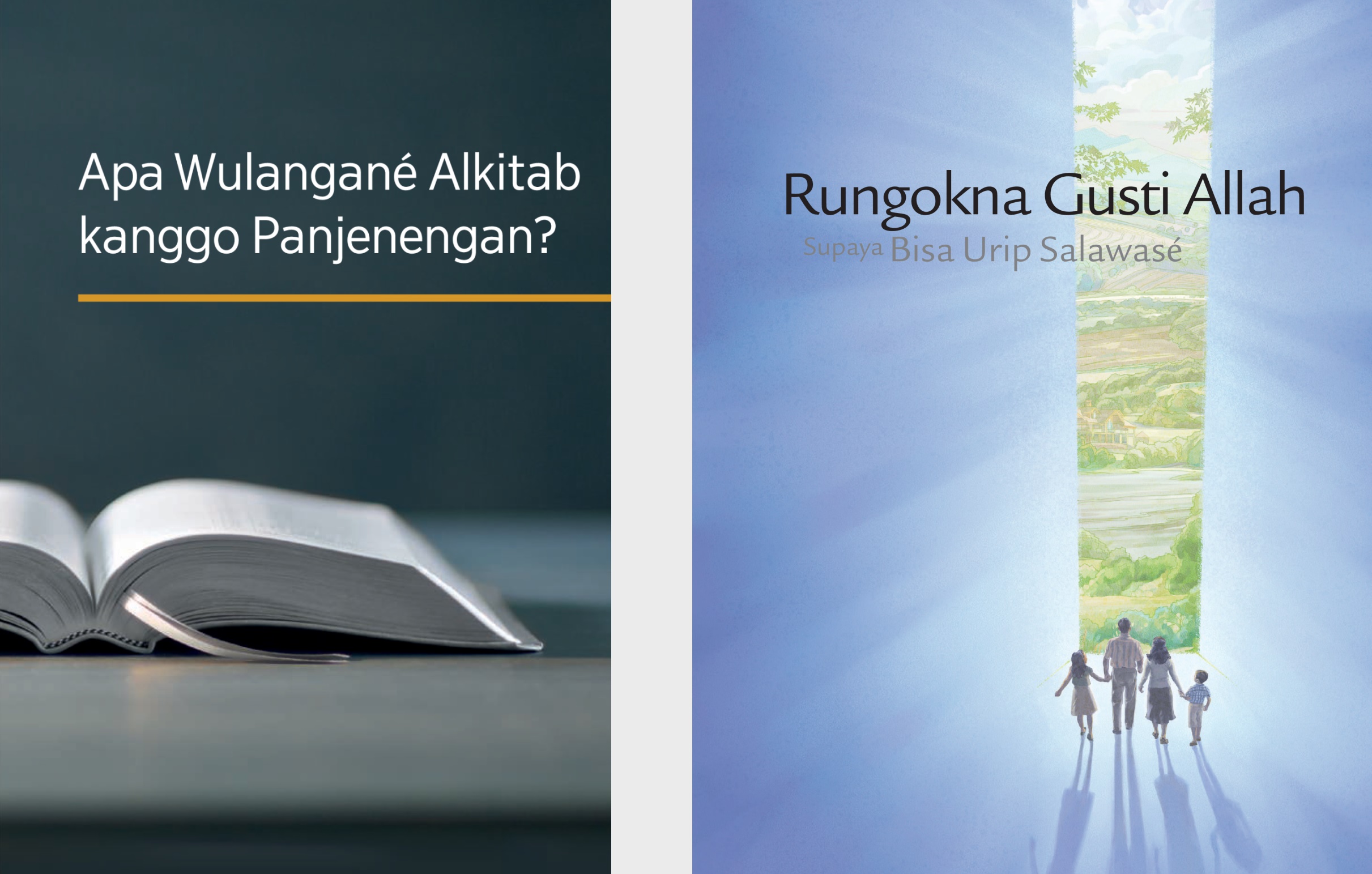 The book ‘What Can the Bible Teach Us?’ and the brochure ‘Listen to God and Live Forever.’
