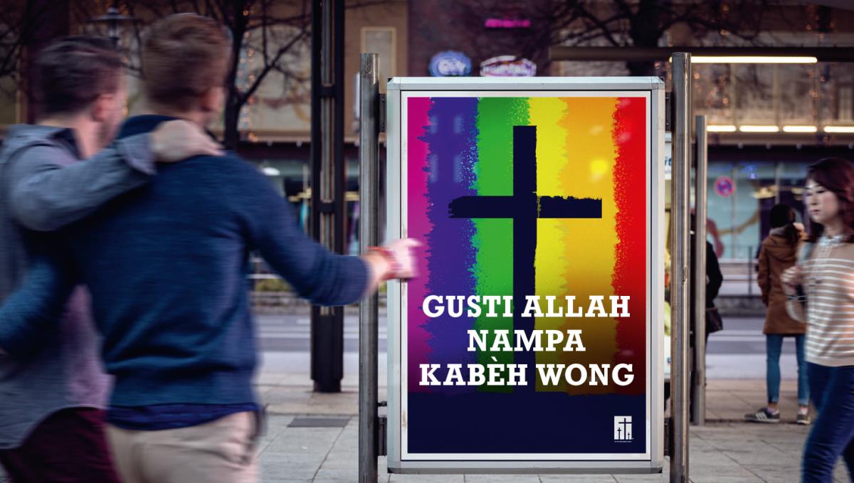 Slogan salah siji gréja sing ngéntukké homosèks