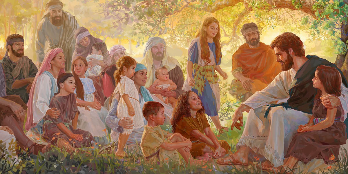 Wektu Yésus lagi mulang, ana wong tuwa lan anak-anaké sing ngrungokké.