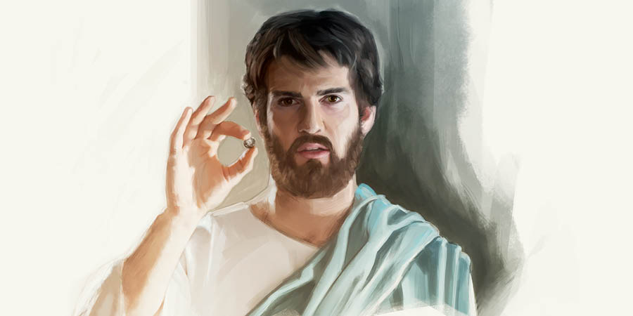 Yésus nyekel dhuwit dinar.