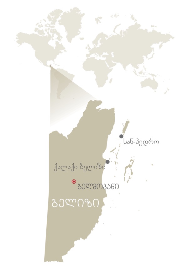 ბელიზის რუკა