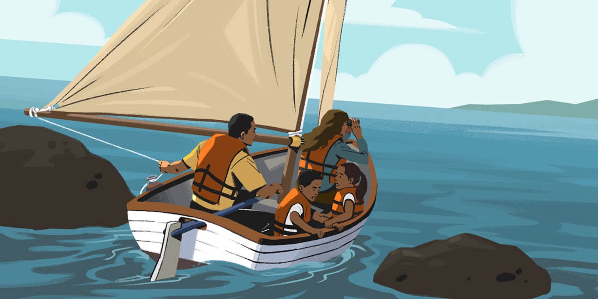 ოჯახი საჭიან ნავში