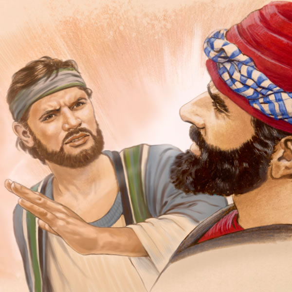 ერთი კაცი მეორეს სახეში სილას არტყამს