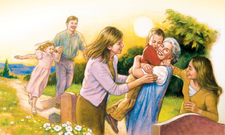 ადამიანები სიხარულით ეგებებიან მკვდრეთით აღდგენილებს