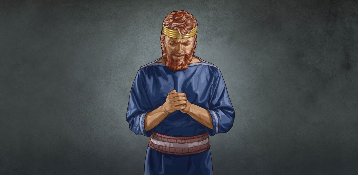 მეფე დავითი გულმხურვალედ ლოცულობს.