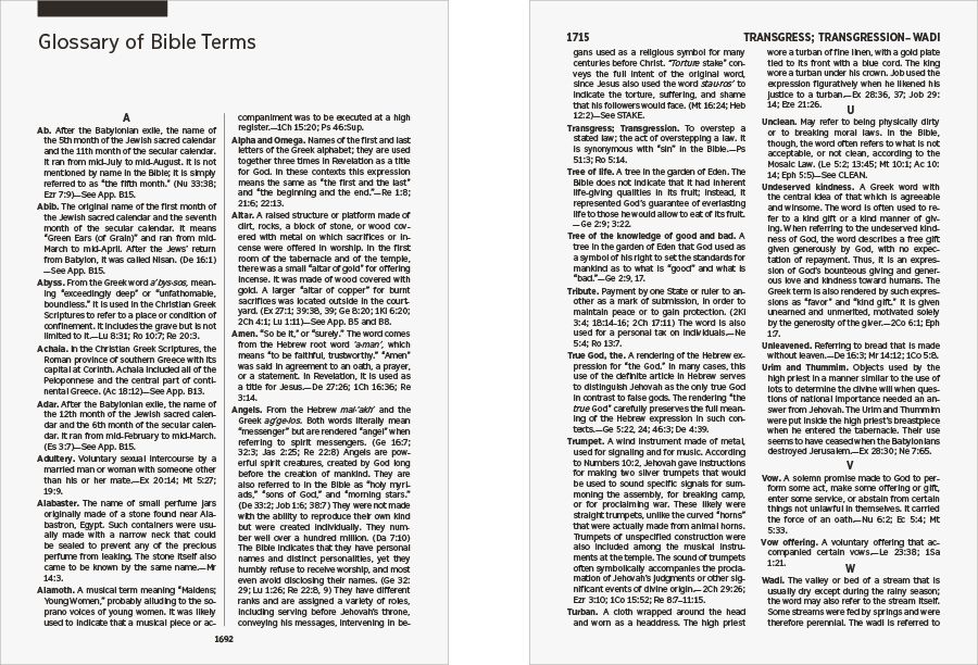 ბიბლიურ სიტყვათა განმარტებანი