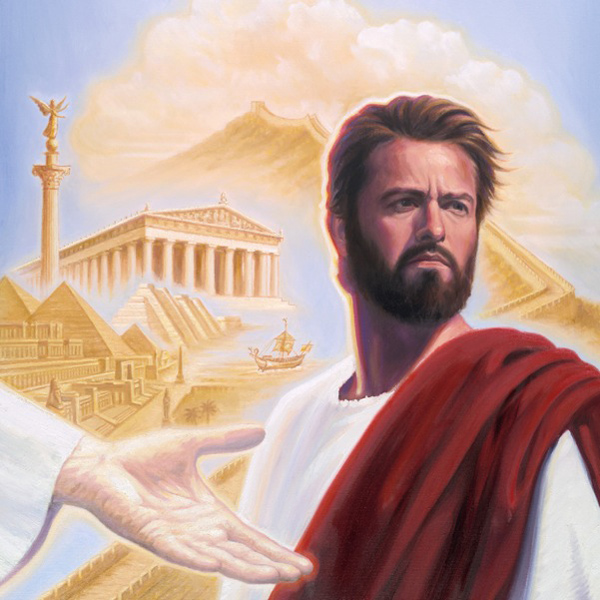 The hand of Satan offering Jesus all the governments and kingdoms of the world