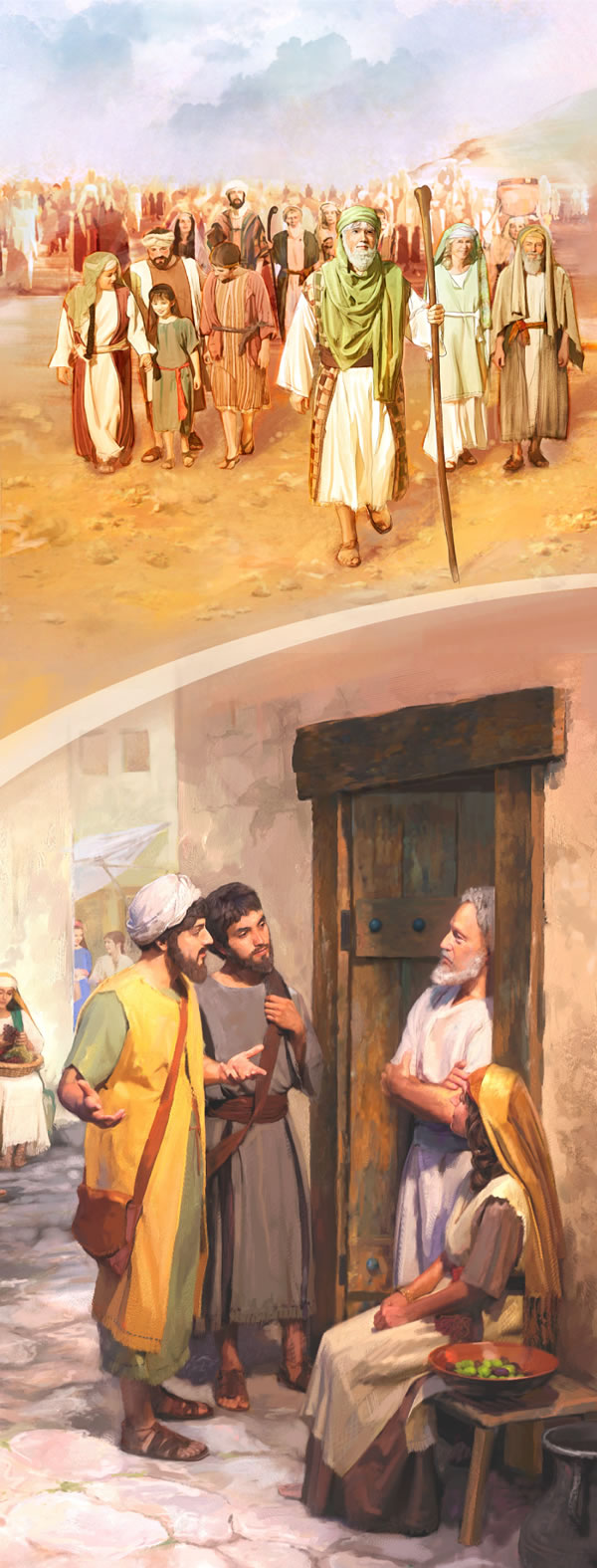 1. Ebʼ laj Israel aʼan chaq li xtenamit li Yos; 2. Ebʼ li xbʼeen aj paabʼanel chi kʼubʼkʼu keʼpuktesink