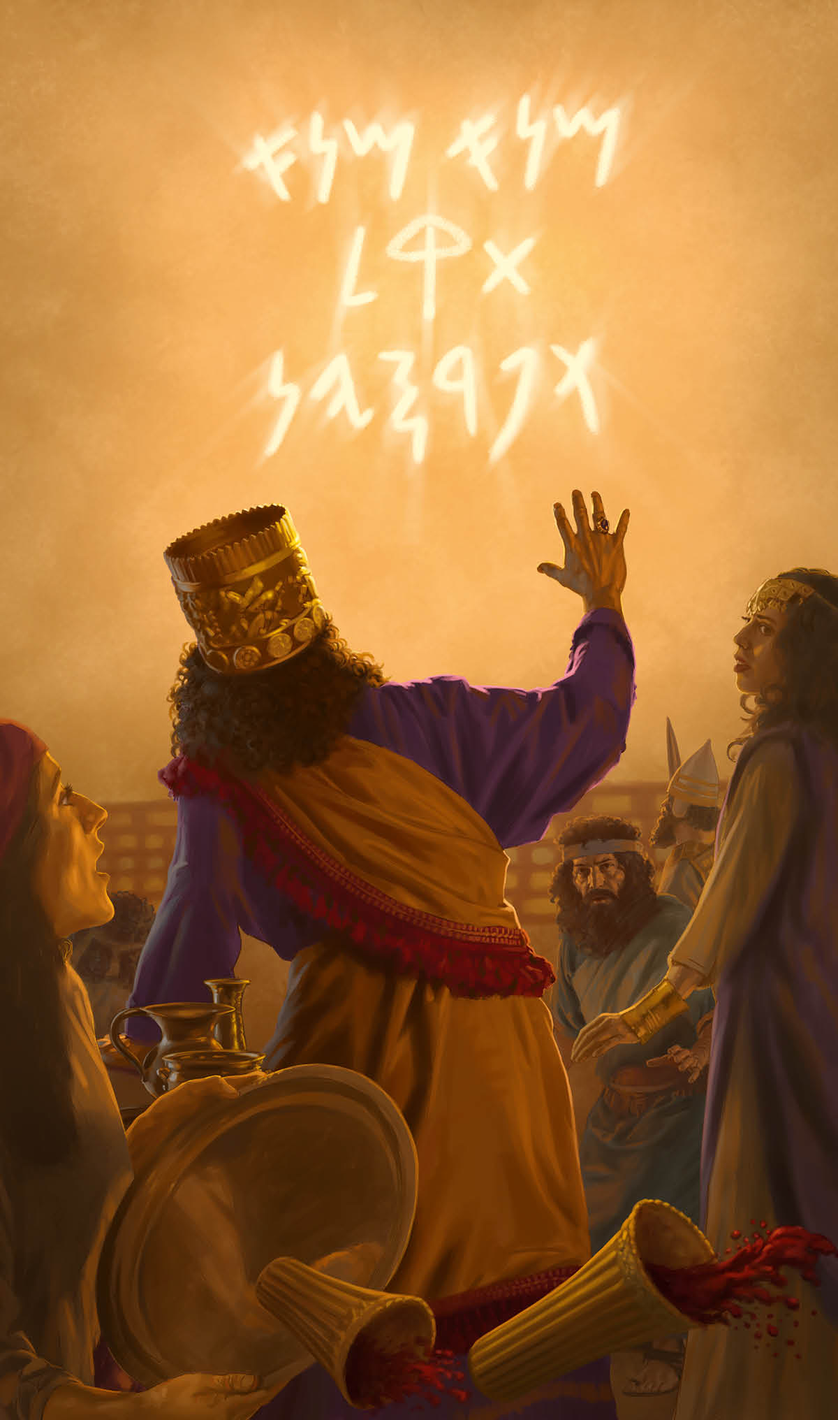 Li awabʼej Belsasar ut li wankebʼ aran nekeʼsach xchʼool chi rilbʼal li tzʼiibʼ chiru li tzʼak.