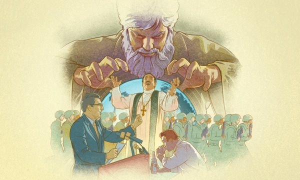 Satana ta wilike eepolotika dounyuni, omatangakwaita, omalongelokalunga nosho yo ovanhu