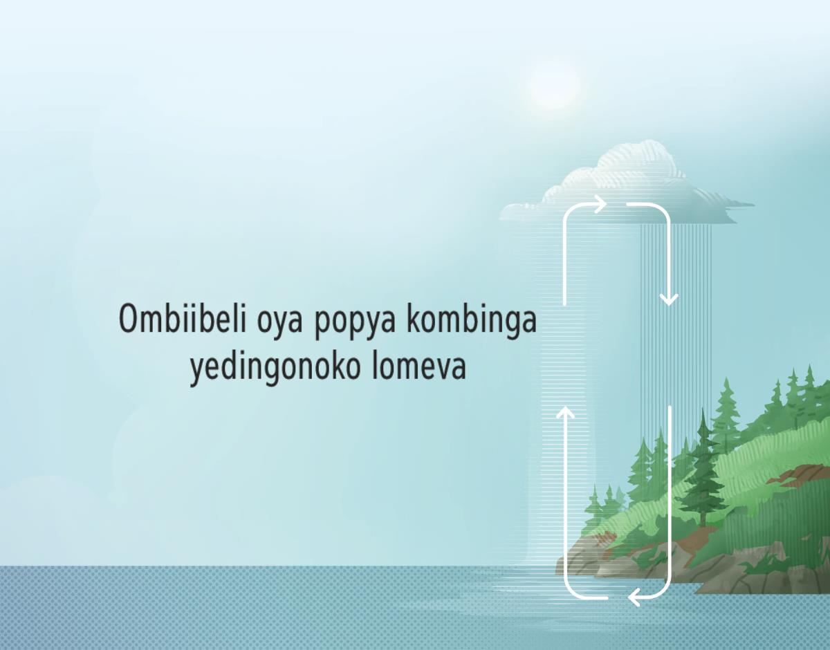 Ombiibeli oya popya kombinga yedingonoko lomeva. Oukuti tava dingonokafana tava ulike nghee edingonoko lomeva hali ningwa mewangadjo.