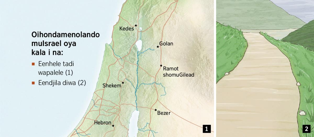 Okaalita taka ulike oihondamenolando ihamano yomuIsrael nosho yo eendjila di li monghalo iwa