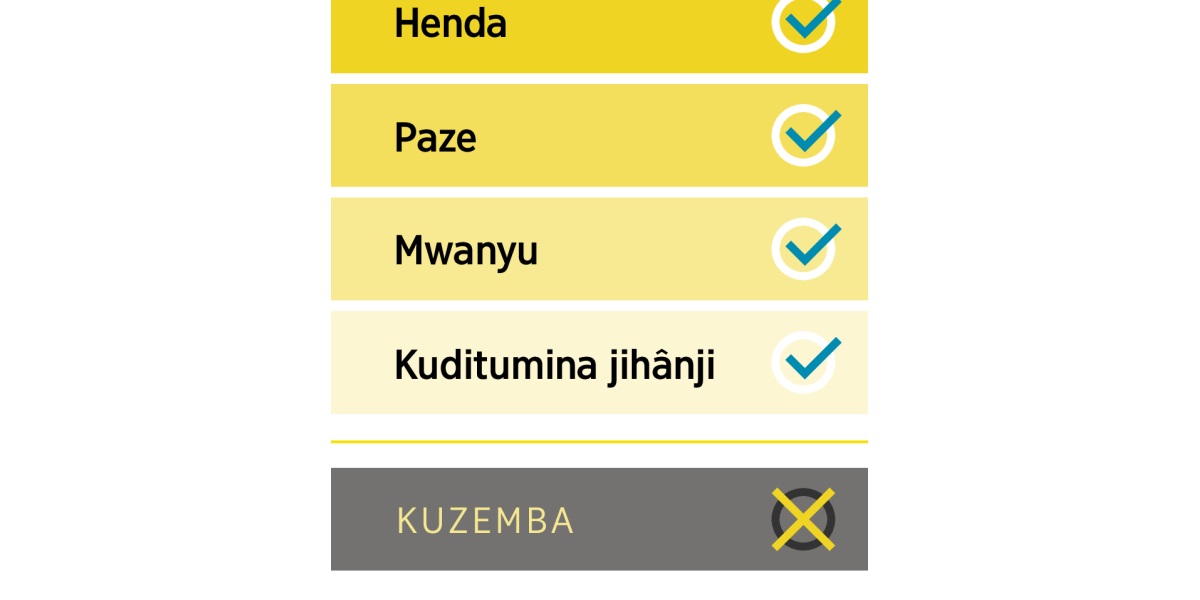 Kaxa yamulondekesa o idifwa yambote kala o henda, paze, mwanyu ni kuditumina jihânji, mwala we o kidifwa kyayibha kya kuzemba.