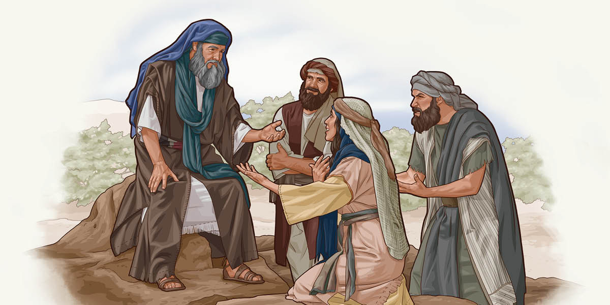 Mûsa rind guh dide meseleya jin û mêrekî. Zilamekî din li wan dinêre.