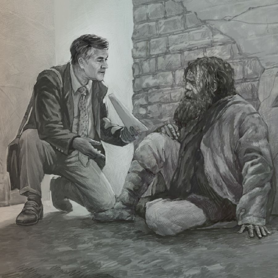 Don di kûçê de ji Peter re şahîdî dide