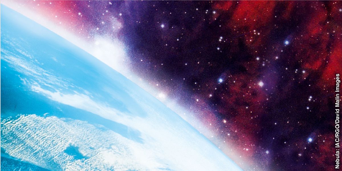 지구 그리고 별이 빛나는 우주