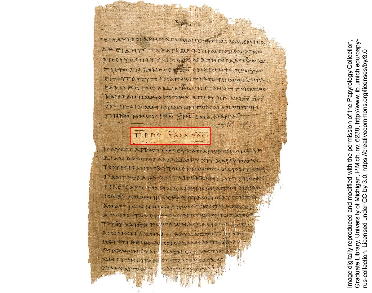 바울이 갈라디아 사람들에게 보낸 편지