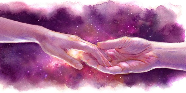 신랑과 신부가 손을 잡고 있는 모습