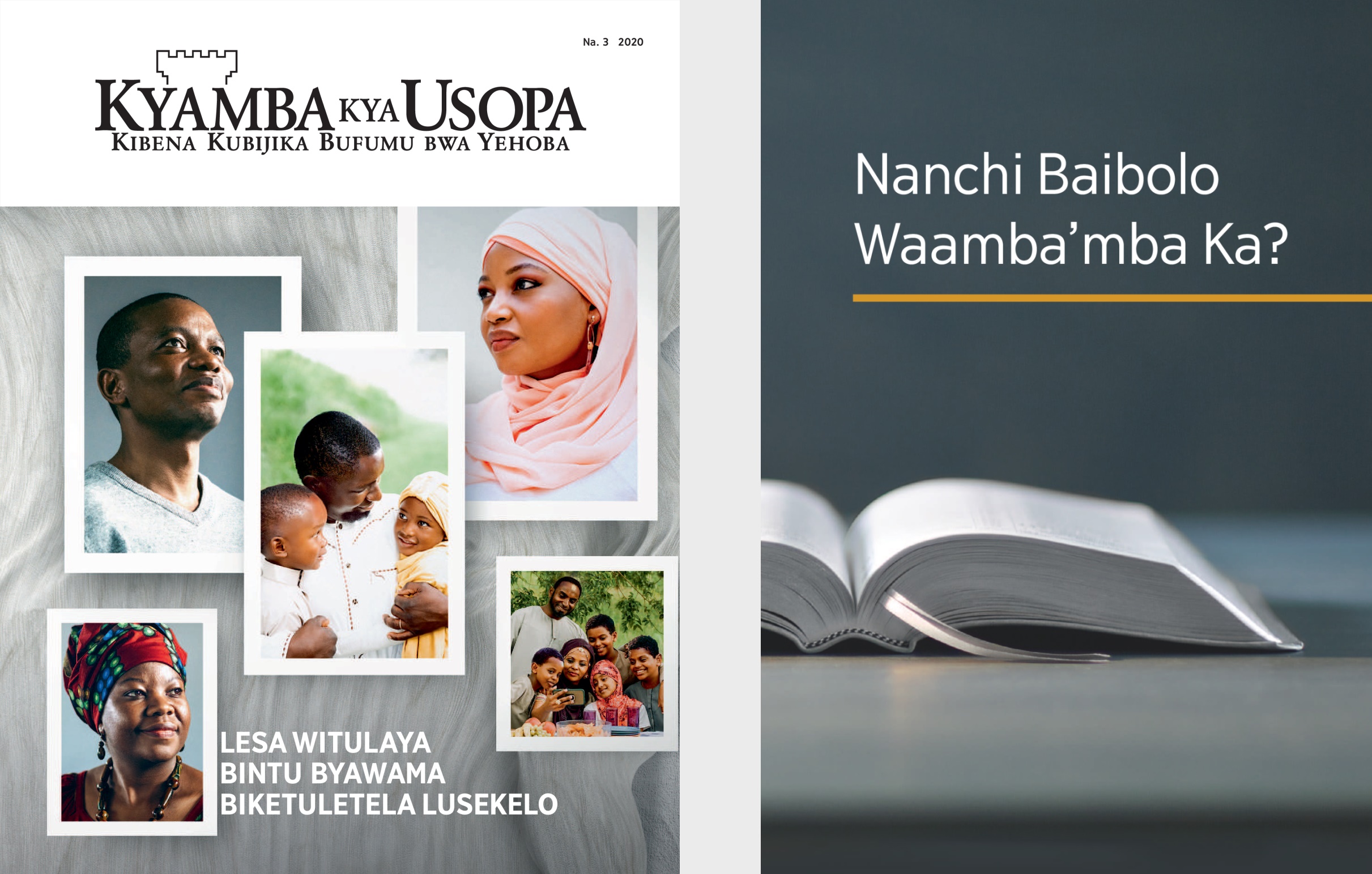 Buku wa ‘Nanchi Baibolo Waamba’mba Ka?’ ne ‘Kyamba kya Usopa’ Na. 3 2020.