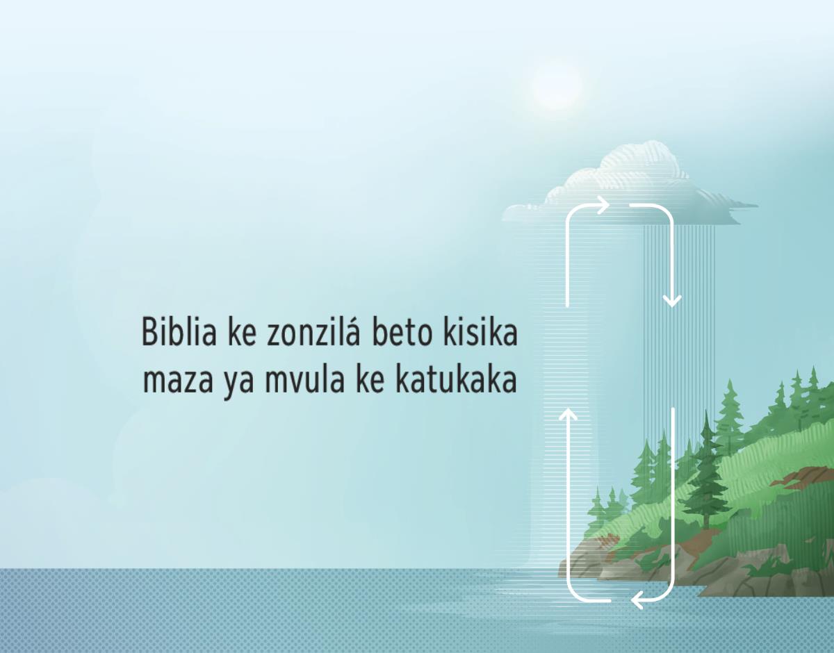 Biblia ke zonzilá beto kisika maza ya mvula ke katukaka. Bafleche ke na lakisá faso maza ke na kwendá na zulu mpe faso ya ke na vutuká dyaka na ntoto.
