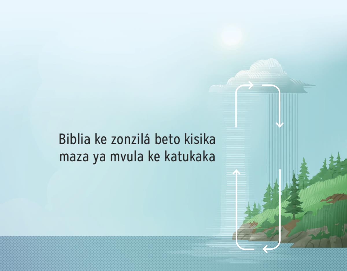 Biblia ke zonzilá beto kisika maza ya mvula ke katukaka. Bafleche ke na lakisá faso maza ke na kwendá na zulu mpe faso ya ke na vutuká dyaka na ntoto.
