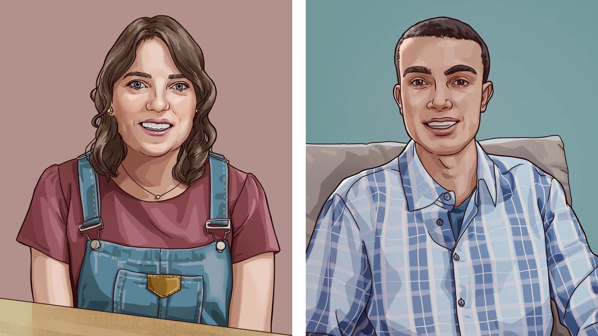 삽화 모음: 「나의 십 대 이야기—내 잘못을 어떻게 바로잡을 수 있을까?」 동영상에 나오는 장면들. 1. 탈릴라. 2. 조제.