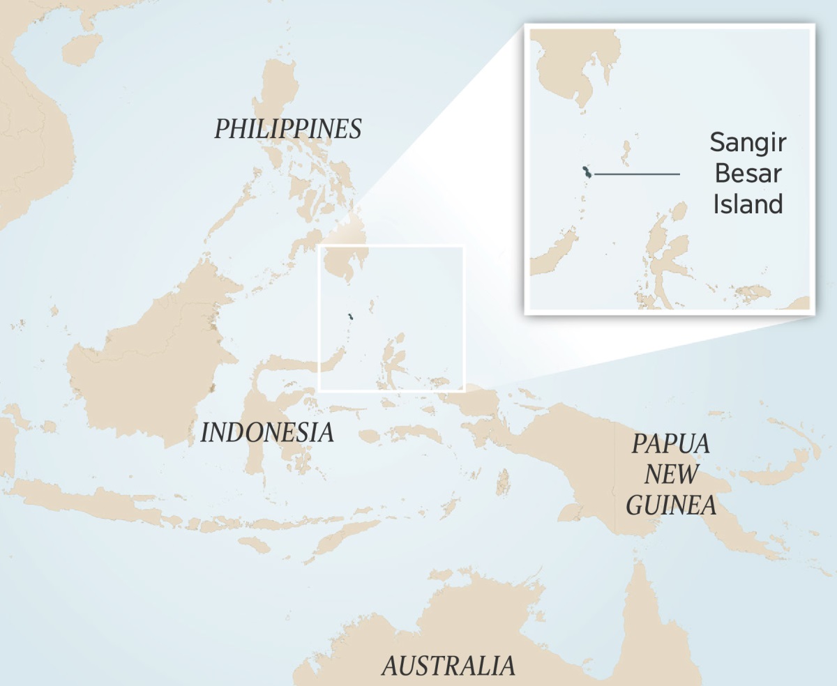 Maapu itotondesha cishi ca Indonesia ashishi shibambene acishi ici. Kakope kaniini katotondesha insumbu iniini iitwa ayi Sangir Besar.