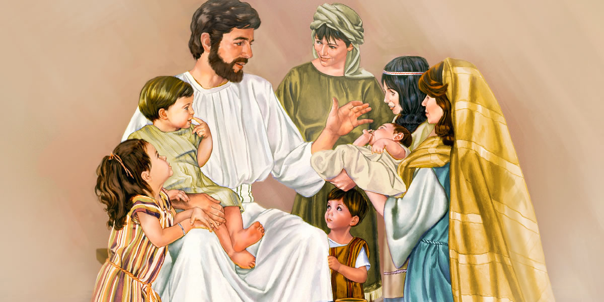 Abantu nga baleeta abaana baabwe eri Yesu