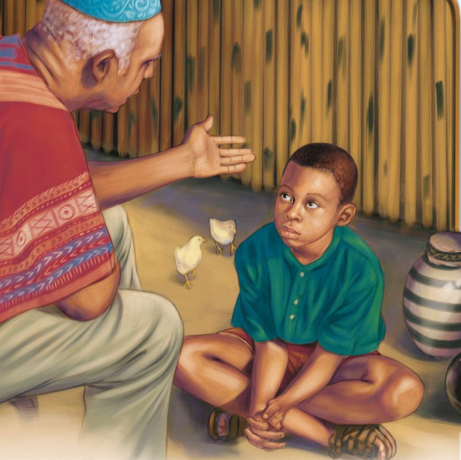 Omulenzi awuliriza omusajja omuntu omukulu ky’amugamba