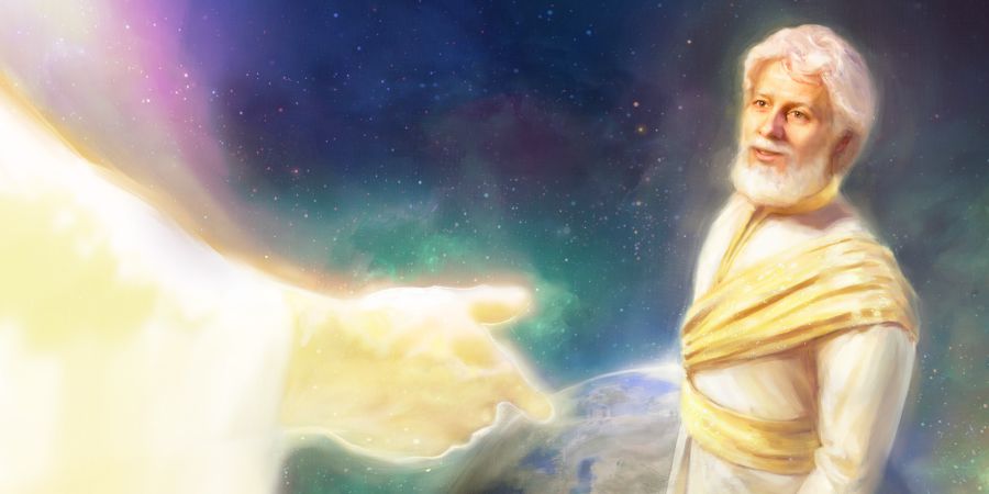 Yesu ng’anaatera okuva mu ggulu ajje ku nsi, era ng’atunuulidde Kitaawe, Yakuwa