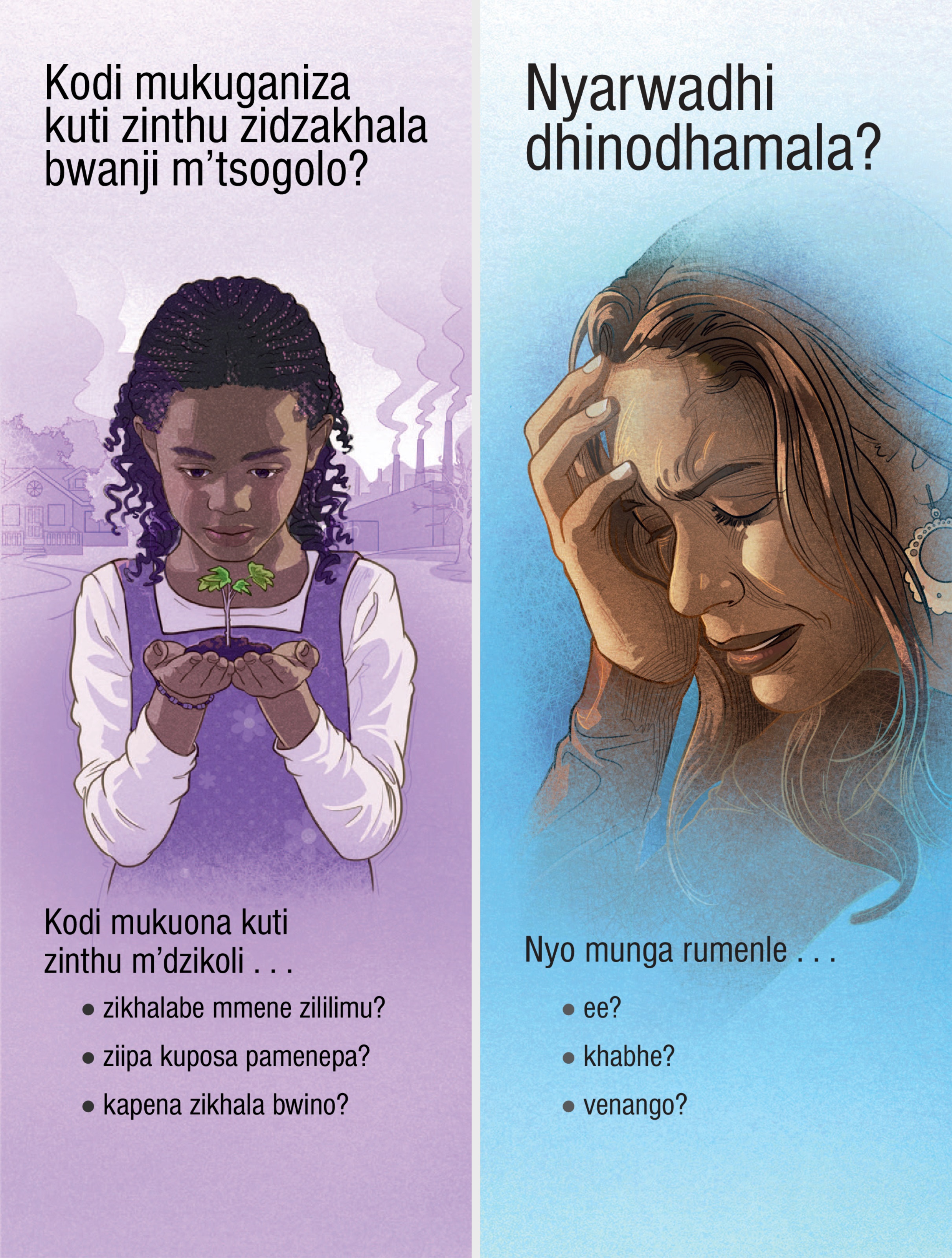 Matratado “Kodi Mukuganiza Kuti Zinthu Zidzakhala Bwanji M’tsogolo?” na “Nyarwadhi dhinodha mala?”