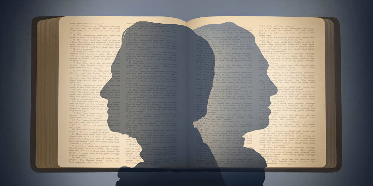 Mundidimbi wa bantu babidi batangile nseke mishilangane kumpala kua Bible mubulula.