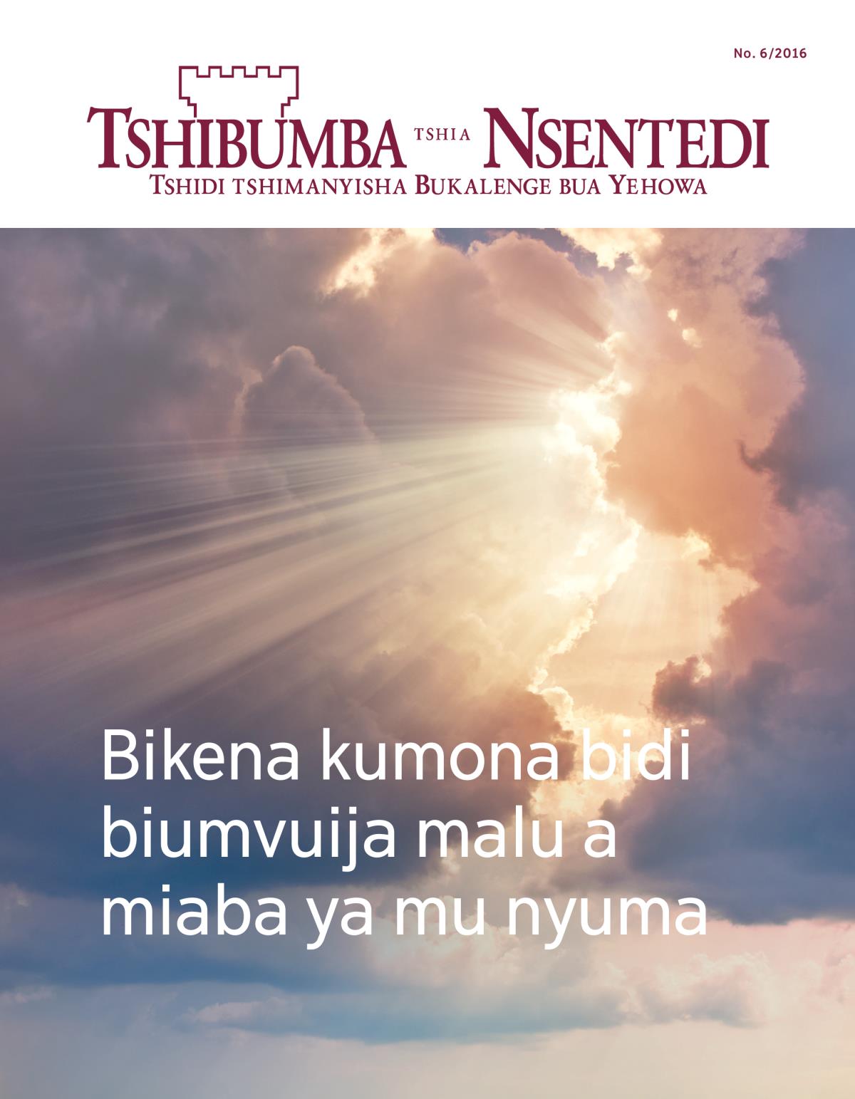 Tshibejibeji tshia Tshibumba tshia Nsentedi, No. 6 2016 | Bikena kumona bidi biumvuija malu a miaba ya mu nyuma