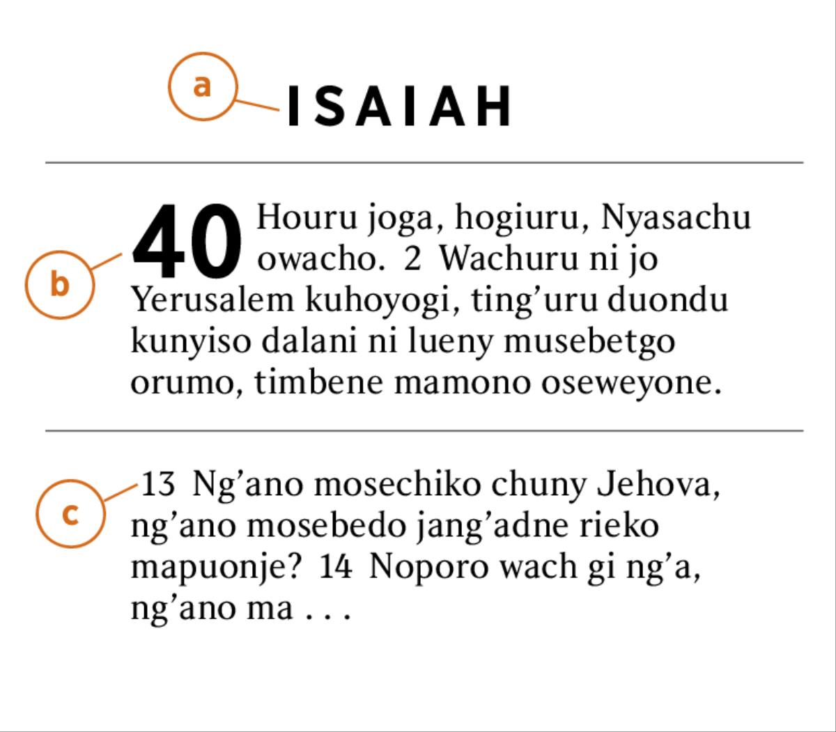 Weche manie Muma monyisi ma konyowa ng’eyo kaka wanyalo yudo a) nying buk manie Muma, b) sula, kod c) kwan matindo