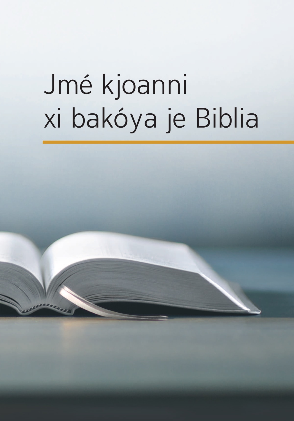 Je libro Jmé kjoanni xi bakóya je Biblia.