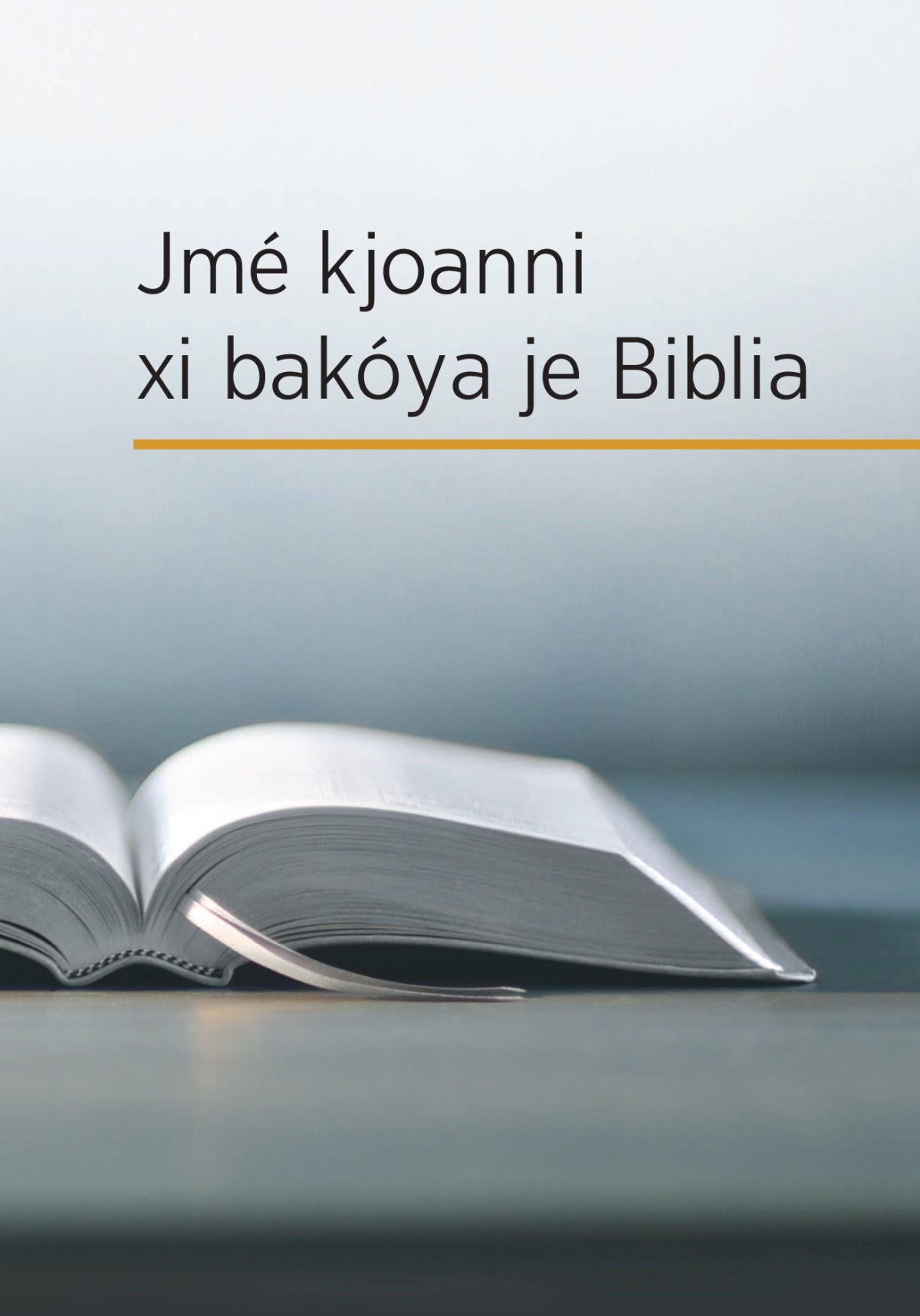 Je libro Jmé kjoanni xi bakóya je Biblia.