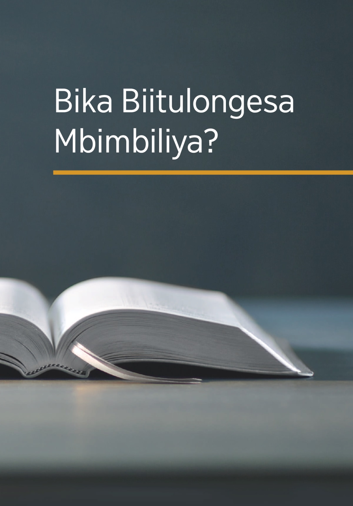 Libulu lya ‘Bika Biitulongesa Mbimbiliya?’