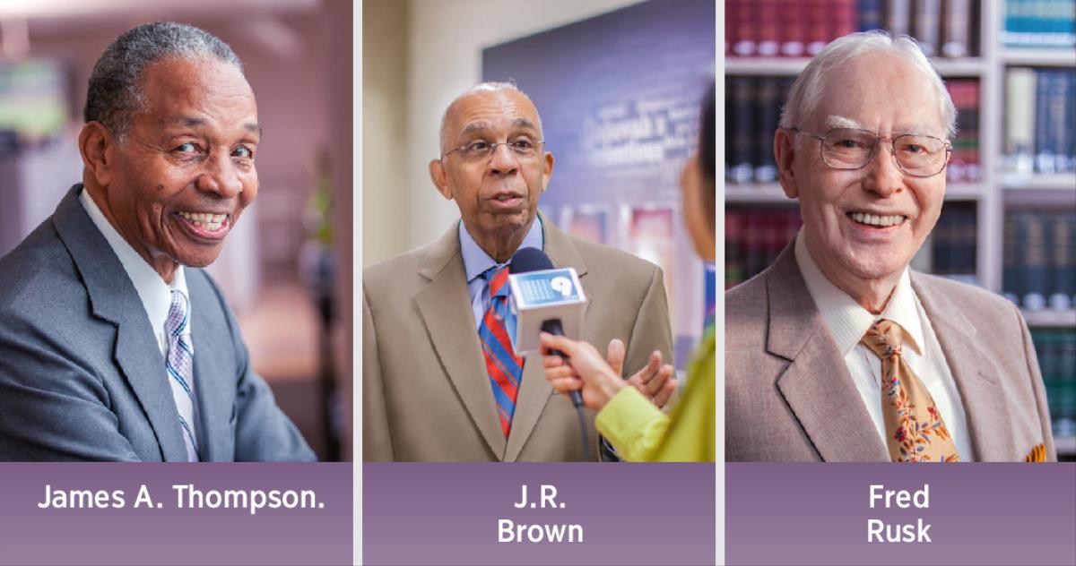 James A. Thompson na J.R. Brown na Fred Rusk