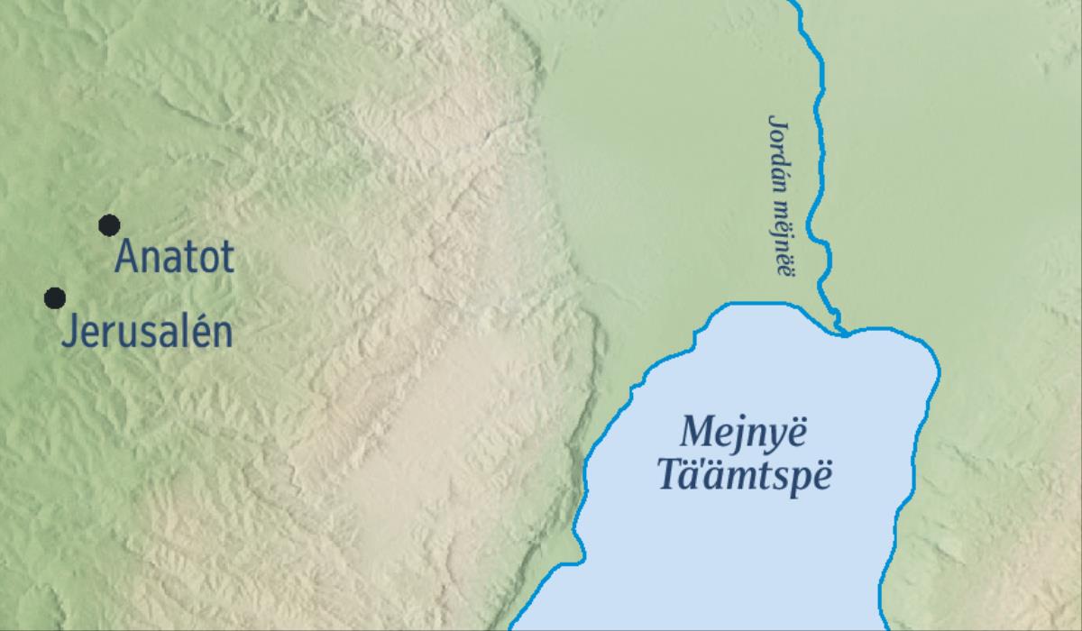 Tuˈugë mapë mä kyëxëˈëgyë Jerusalén etsë Anatot mä Jeremías myaxuˈunkˈäjty