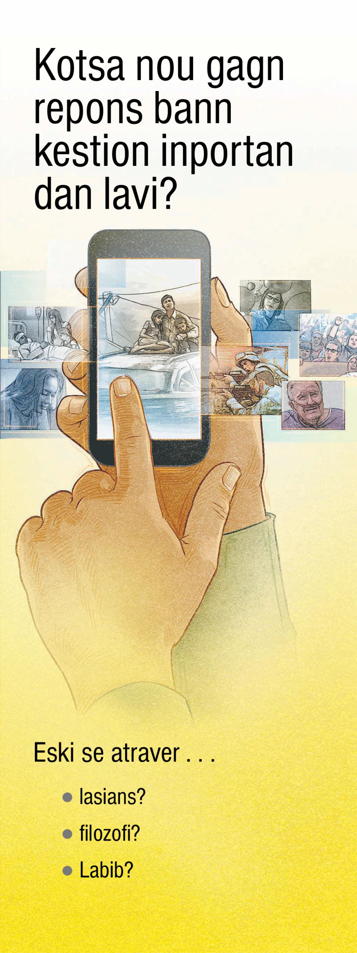 Kotsa Nou Gagn Repons Bann Kestion Inportan dan Lavi?