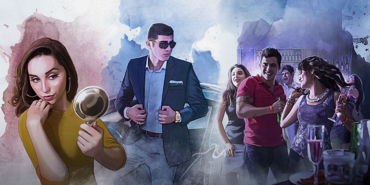 തന്നെത്തന്നെ അമിതമായി സ്‌നേഹിക്കുന്ന ഒരു സ്‌ത്രീ, വസ്‌തുവകകളെ സ്‌നേഹിക്കുന്ന ഒരാൾ, വന്യമായ പാർട്ടിയിൽ പങ്കെടുക്കുന്ന ജീവിതസുഖങ്ങൾ പ്രിയപ്പെടുന്നവർ