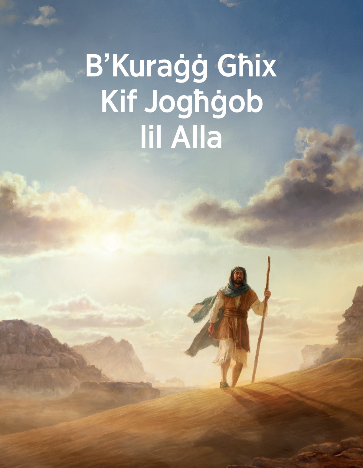 Raġel taʼ żmien il-Bibbja qed jimxi f’deżert.