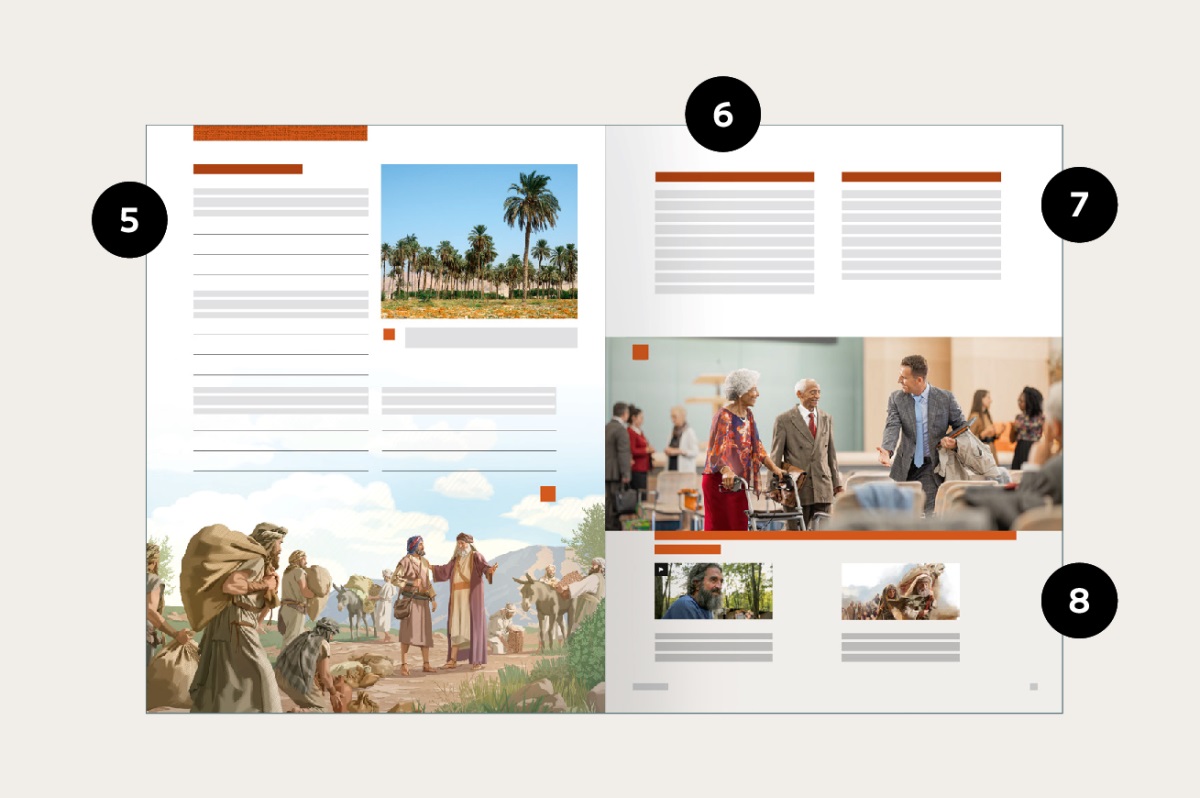 Stampa taʼ paġni 30 u 31, li fuqha turi fejn qegħdin il-punti minn ħamsa sa tmienja taʼ kull kapitlu.