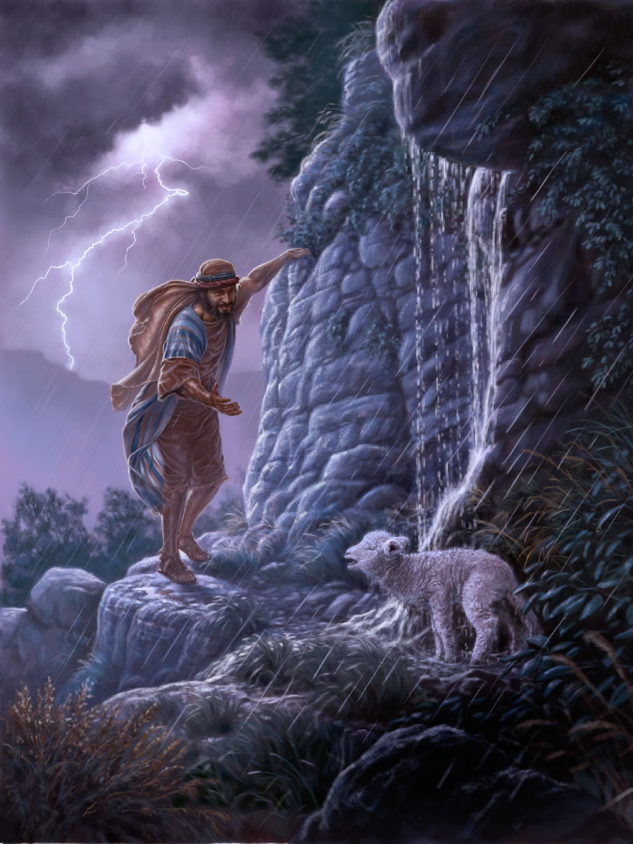 မုန်တိုင်းထန်တဲ့ညတစ်ညမှာ လမ်းပျောက်ပြီး တစ်ကောင်တည်းဖြစ်နေတဲ့ သိုးလေးကို သိုးထိန်းရှာတွေ့သွား