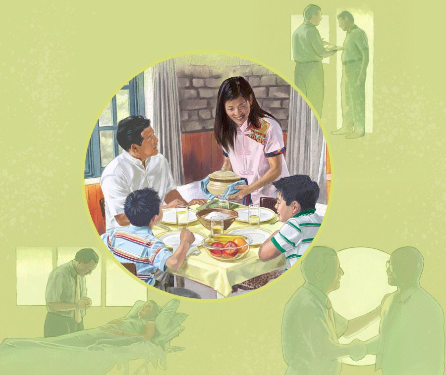 မိသားစုကို ထောက်ပံ့ဖို့၊ မှန်ရာလုပ်ဖို့ ယေဟောဝါကို အားကိုးနေတဲ့ ခရစ်ယာန်တစ်ဦး